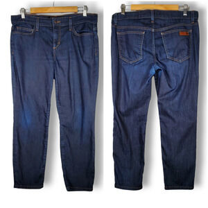 Joe's Jeans Dark Wash Cropped Skinny Jeans Blue Denim Size 30